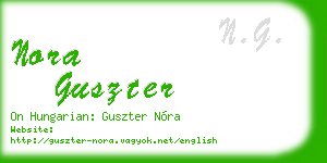 nora guszter business card